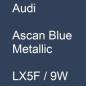 Preview: Audi, Ascan Blue Metallic, LX5F / 9W.